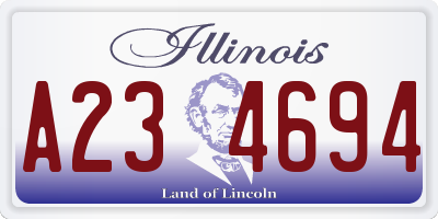 IL license plate A234694