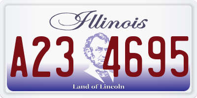 IL license plate A234695