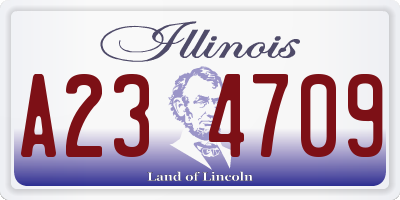 IL license plate A234709