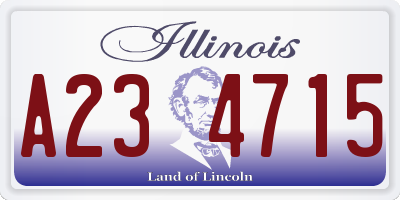 IL license plate A234715