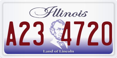IL license plate A234720