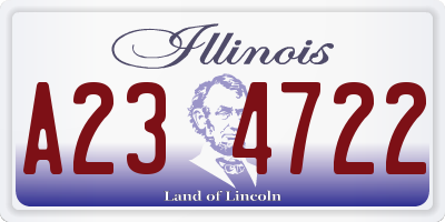 IL license plate A234722