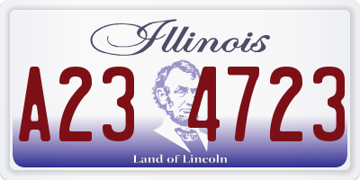 IL license plate A234723