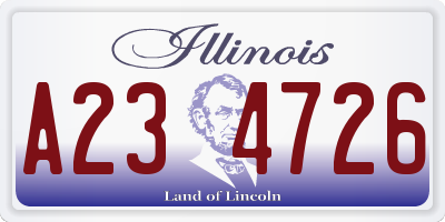 IL license plate A234726