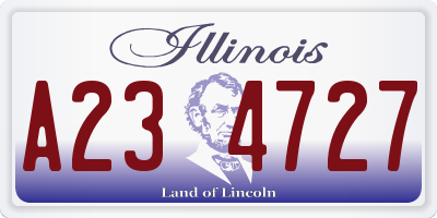 IL license plate A234727