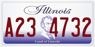 IL license plate A234732