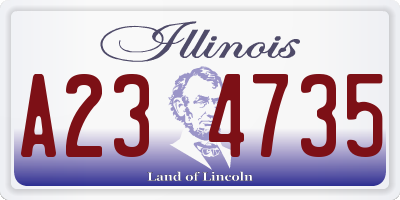 IL license plate A234735