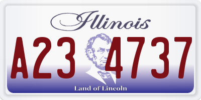 IL license plate A234737