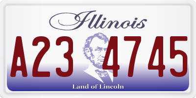IL license plate A234745