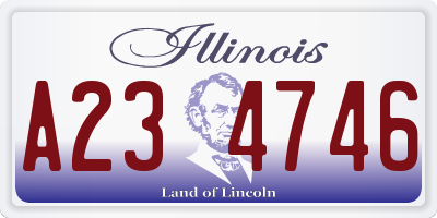IL license plate A234746