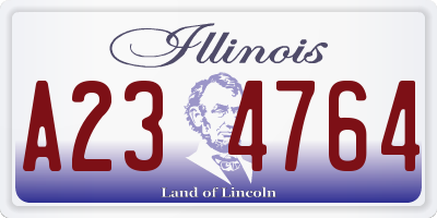 IL license plate A234764