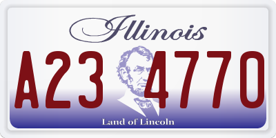 IL license plate A234770