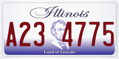 IL license plate A234775