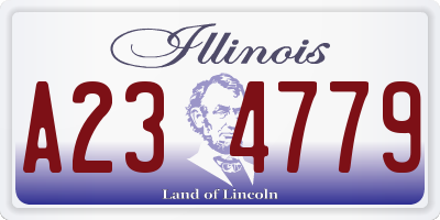 IL license plate A234779