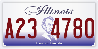 IL license plate A234780