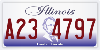 IL license plate A234797