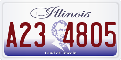 IL license plate A234805