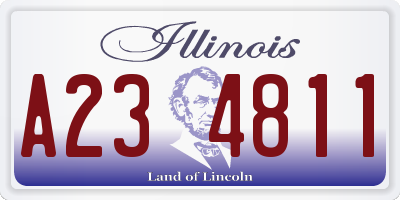 IL license plate A234811