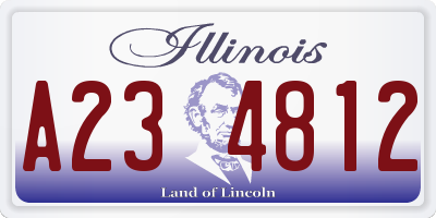 IL license plate A234812