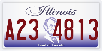 IL license plate A234813