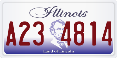 IL license plate A234814