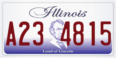 IL license plate A234815
