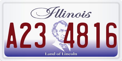 IL license plate A234816