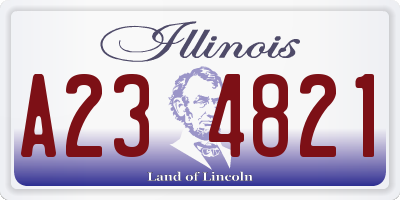 IL license plate A234821
