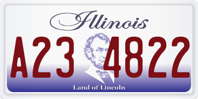 IL license plate A234822