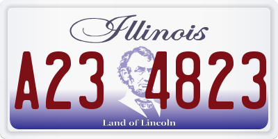 IL license plate A234823