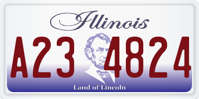 IL license plate A234824