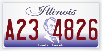 IL license plate A234826