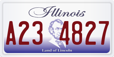 IL license plate A234827