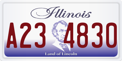 IL license plate A234830