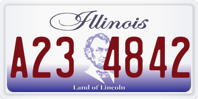 IL license plate A234842