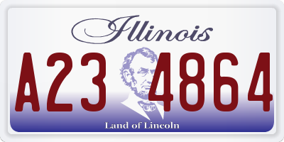 IL license plate A234864