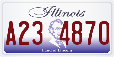 IL license plate A234870