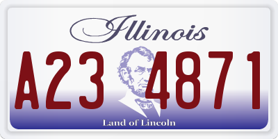 IL license plate A234871