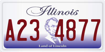 IL license plate A234877