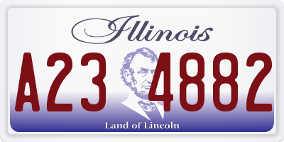 IL license plate A234882