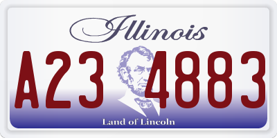 IL license plate A234883