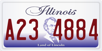 IL license plate A234884