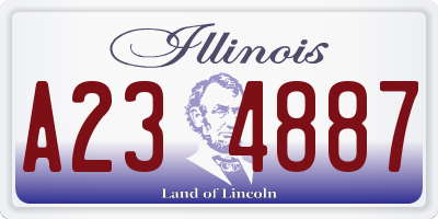 IL license plate A234887