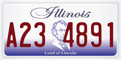 IL license plate A234891