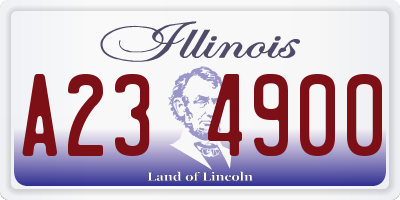 IL license plate A234900