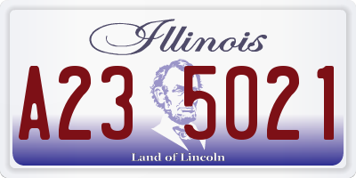 IL license plate A235021