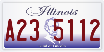 IL license plate A235112