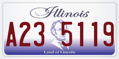 IL license plate A235119
