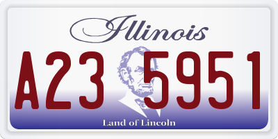 IL license plate A235951