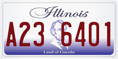 IL license plate A236401